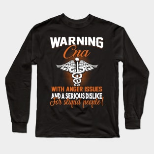 warning anger issues Long Sleeve T-Shirt